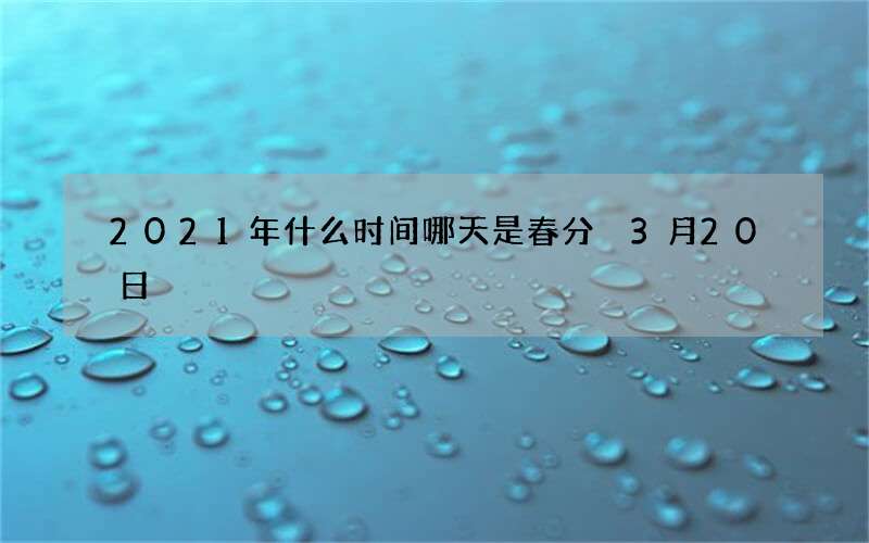 2021年什么时间哪天是春分 3月20日